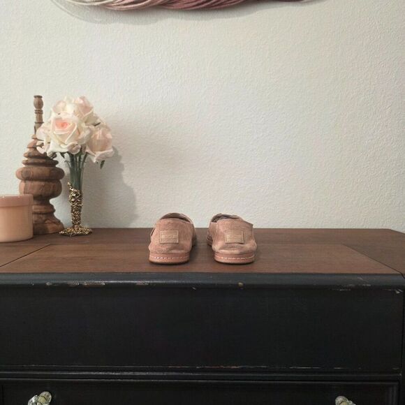 TOMS Sand Pink Suede Leather Wrap Women's Classics Alpargatas Sz 8.5 - Picture 5 of 8